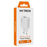 Hytech HY-XE46 Type USB-C 20W PD +USB QC 3.0 Hızlı Ev Şarj Adaptörü hızlı şarj